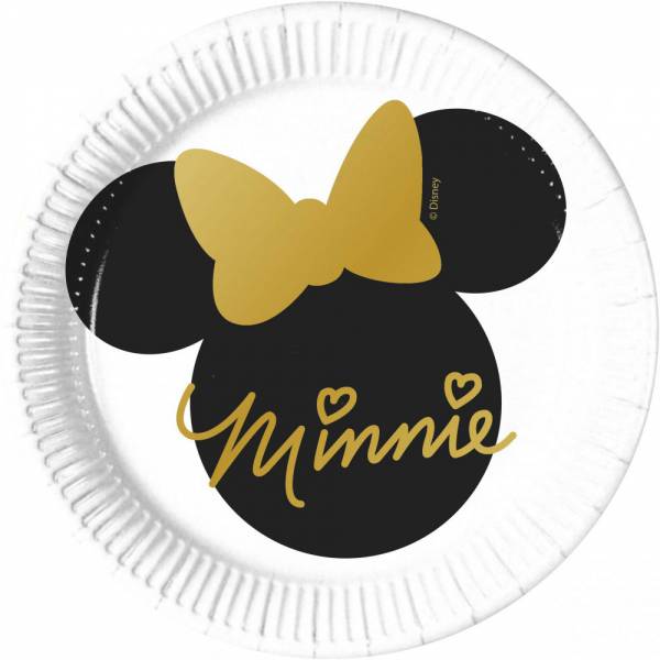 Minnie Mouse Gold Papírtányér 8 db