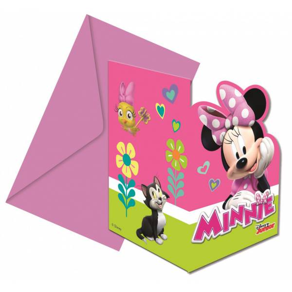 Minnie Mouse Meghívó Borítékkal
