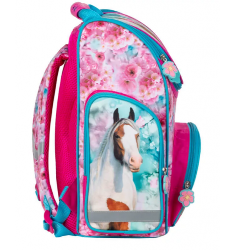 Horse Ergonomic School Bag with Magnet Lock