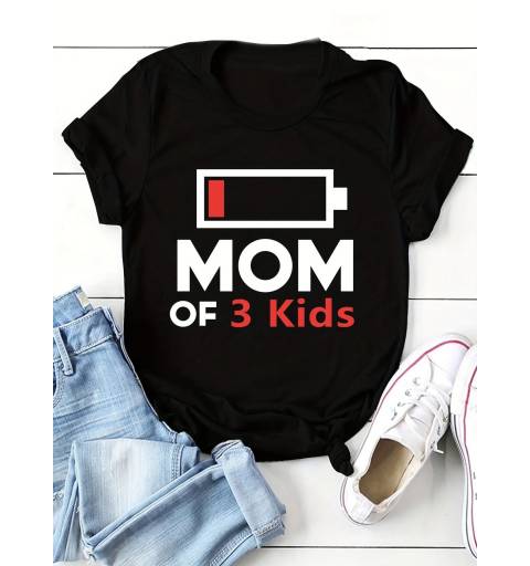 Mom Of 3 Kids Női Póló