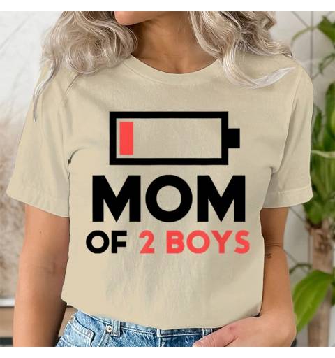 Mom Of 2 Kids - Drapp Póló