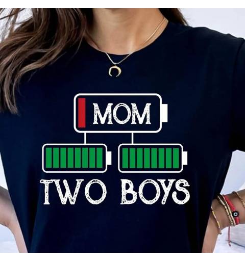 Mom Two Boys - Női póló