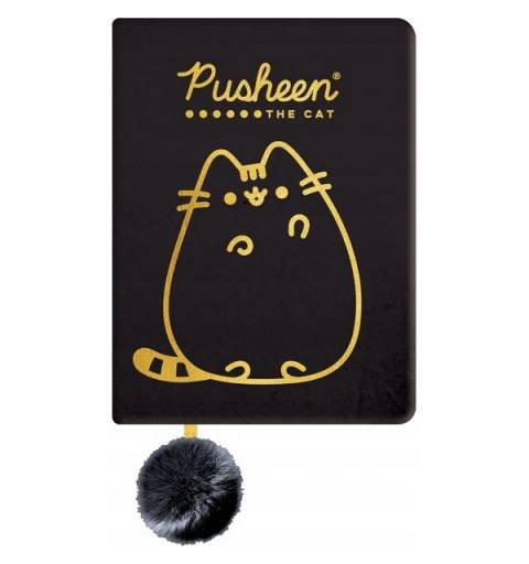 Pusheen Fekete Szőrmés Napló