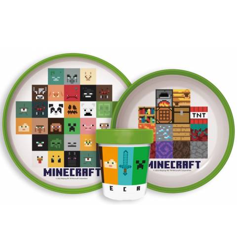 Minecraft 3 Részes Étkészlet