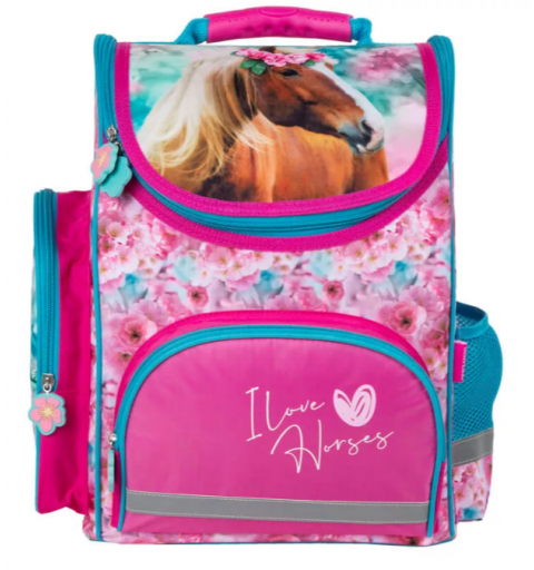 Horse Ergonomic School Bag with Magnet Lock