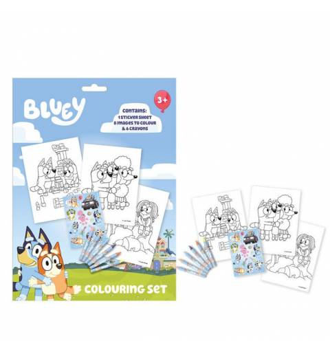 Bluey Színező Szett Matricával